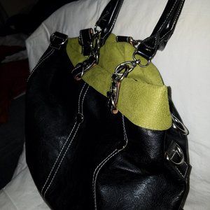 Adsa Black Leather Hobo